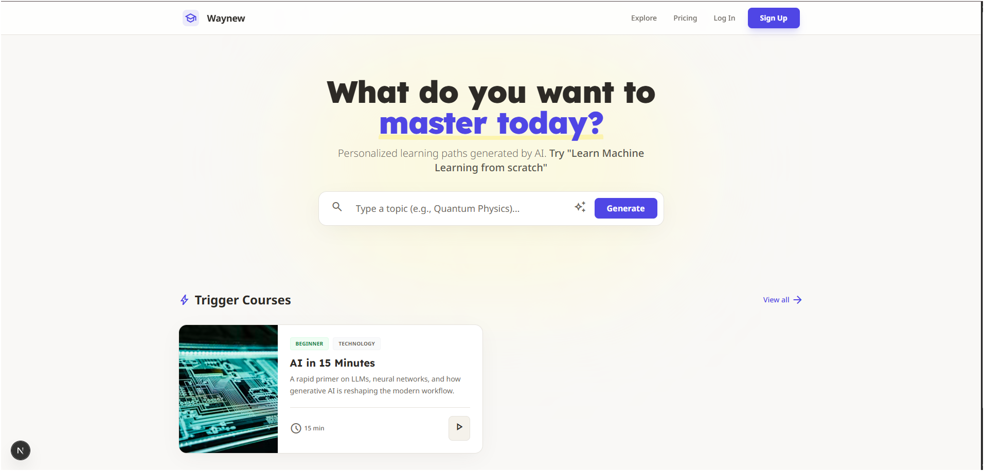 Waynew Personalized Learning Platform